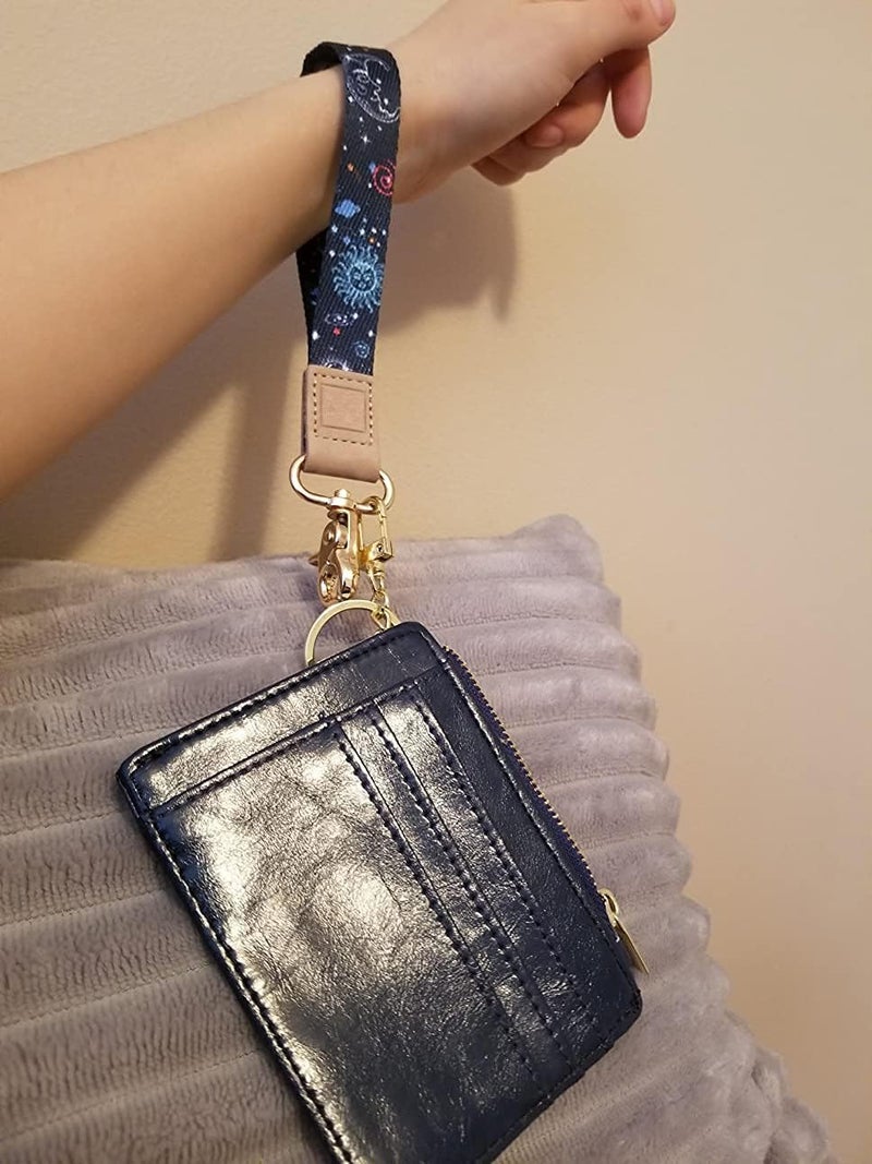 DQL wristlet lanyard for keys keychain for car keys women, boho key chain straps car keys holder wristlet (Moon) - Image 2